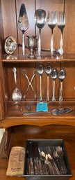 R1 Silver Plate Silverware Set And Serving Utensils, Stainless Serving Utensils, Probable Silver Plate Chalise