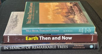 R2 In Search Of Remarkable Trees By Thomas Pakenham, Earth Then And Now By Fred Pearce And Wild River, Timeles