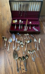 Utensil Lot 2 With Some Silver Plated Pieces