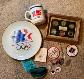 R1 Olympic Games Memorabilia And Dodgers 30th Anniversary Framed Pin Series