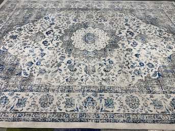 F1 LARGE Rug With Ivory/Gray/Blue 10' X 14'