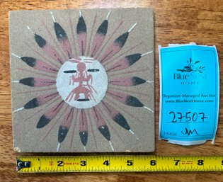 R6 Native American Sun Sand Painting Signed Baldwin