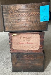 R6 Three Wooden Wine Crates