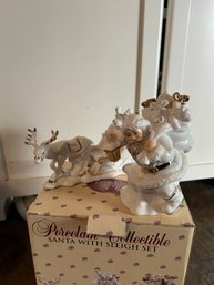 R4 Porcelain Santa With Sleigh