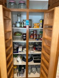 R3 Entire Pantry Lot.  Includes Storage Jars, Canned Food, Paper Plates, Plastic Utensils, Water, Plastic Cups