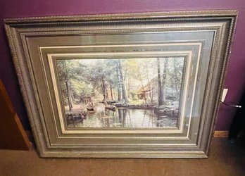 R5 Professionally Framed Lithograph Going To Market Appears Signed