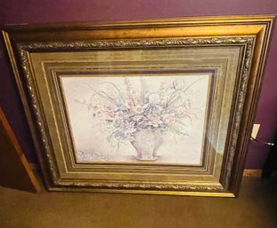 R5 Professionally Framed Artwork Fresco Floral 3 Signed - Arnold Iger