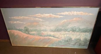 R5 Professionally Framed Painting, Untitled, Signed Artist Lee Reynolds