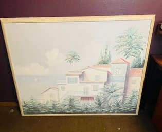 R5 1/2 Professionally Framed Painting, Summer Home Unknown Artist