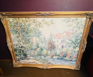 R5 Professionally Framed Painting, Untitled, Signed Latour