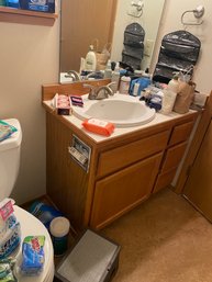 RM3 Bathroom Lot Includes Shower Curtain, Trash Can, Cleaning Supplies, Shampoo, Conditioner, Medical Supplies