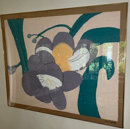 R3 Oversized Framed Flower Painting