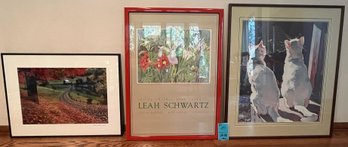 R3 Framed Signed Charles Sleicher Photo And Two Framed Prints