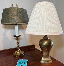 R3 Two Table Lamps With Shades