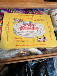 R4 Lot Of Birthday Supplies, Candles, Birthday Cake Sparklers, Napkins, And More