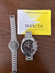 R6 Invicta Mens Watch And Lucien Piccard Stainless Steel Water Resistant Watch