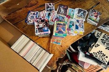 R5 Box Of Sportscards Baseball, Basketball, Football Assorted Years 80s,90s