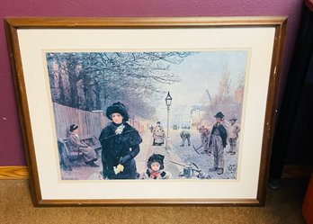 R5 Professionally Framed Lithograph Print By G.Claussen 1881