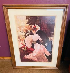 R5 Professionally Framed Lithograph Print, The Political Lady - By James Tissot