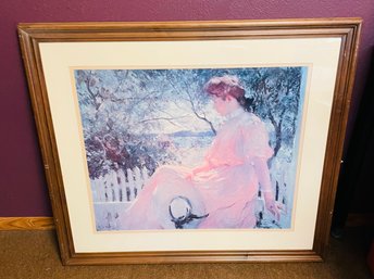 R5 Professionally Framed Lithograph, Titled- Eleanor, Tim Benson 1907