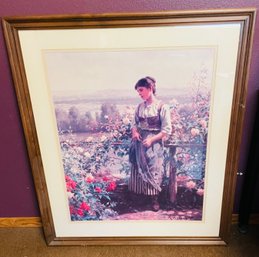 R5 Professionally Framed Lithograph, Ray Of Sunshine, By Ridgeway Knight