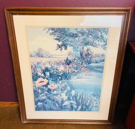 R5 Professionally Framed Lithograph, Farmers Garden, Jacqueline Penney