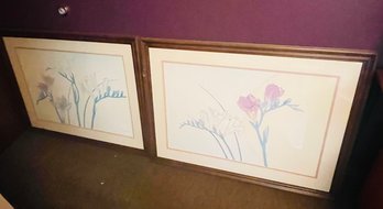 R4 Two Professionally Framed Lithographs, Untitled, One By Charlene Jarbox