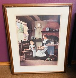 R4 Professionally Framed Lithograph, Untitled, Artist Unknown