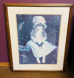 R5 Professionally Framed Lithograph, C 1879, Cherry Ripe By Sir John E Millais