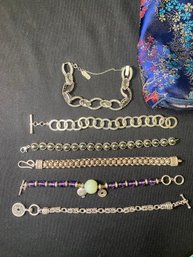 RM6 Costume Jewelry Set Of Bracelets To Include 6 With Zipper Bag
