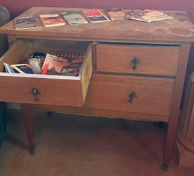 Dresser On Legs With Maps