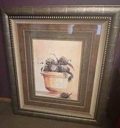 R4 Professionally Framed Lithograph,  Artichokes