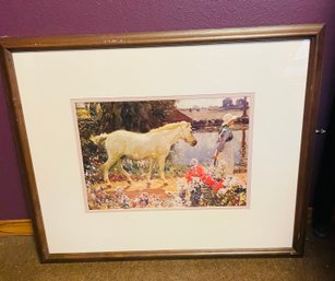 R4 Professionally Framed Lithograph, Untitled, Artist Sir Alfred James Munnings