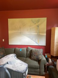 Large Wall Artwork By Unknown Artist And Small Framed Artwork By Unknown Artist