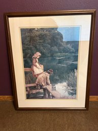 R5 C.E Wilson, Children Fishing, Painting/lithograph