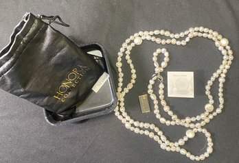 RM6 Honora Pearls The Freshwater Collection Jewelry String Of Pearls With Box And Bag