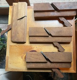 Antique Wood Planes Of Various Sized Made By A How Land And Co