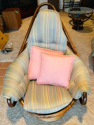 Rm13 Swivel Rattan Rocking Chair 2of 2 With Two Pillows