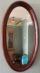 R1 Wood Framed Oval Mirror