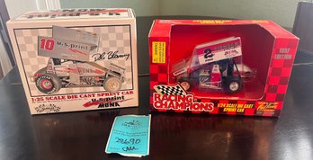 R1 Die-cast Racing Champions Sprint Car, And U.S. Print MBNA Sprint Car