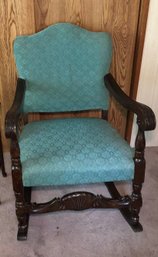 RM5 Blue Upholstered Rocking Chair