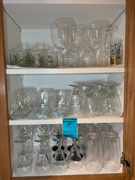 R3 Cupboard Of Glassware.  Top Right Is Acrylic Wine Glasses, Bottom Right Are Acrylic Tumblers