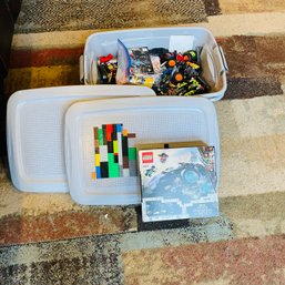 R1 Wakanda Forever Lego Set, Two LEGO Storage Boxes, Loose Legos And Lego Manuals