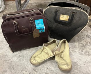 RS1 Bowling Balls In Cases With Vintage Bowling Shoes