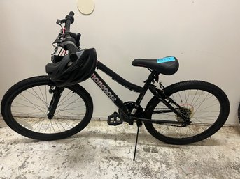 RS1 24 Mongoose Excursion 21 Speed Bicycle With Element Racing Shocks, And Bell Helmet