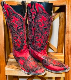 R5 Coral Brand Women's Cowboy Boots Size 9.5 Regular