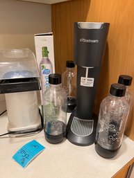 R3 Sodastream With Spare Cartridge And Four Bottles, Cuisinart Popcorn Popper