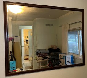 R3 Wood Framed Beveled Mirror