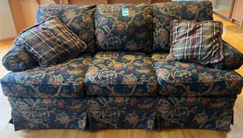 R3 Highland House Three Cushion Couch With Two Throw Pillows