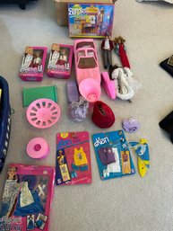 T3 Barbie Lot To Include Three Dolls, Two Sealed Skipper Dolls, Barbie Surf N Shop Set, Barbie Car, Various Pi